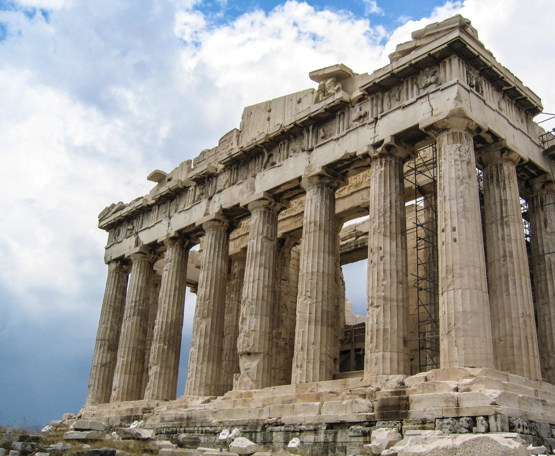 Athens, Greece: The birthplace of democracy, drama, and doric columns.