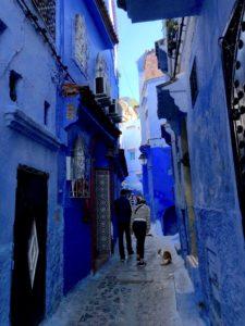 Blue alley in Chefchaouen Morocco
