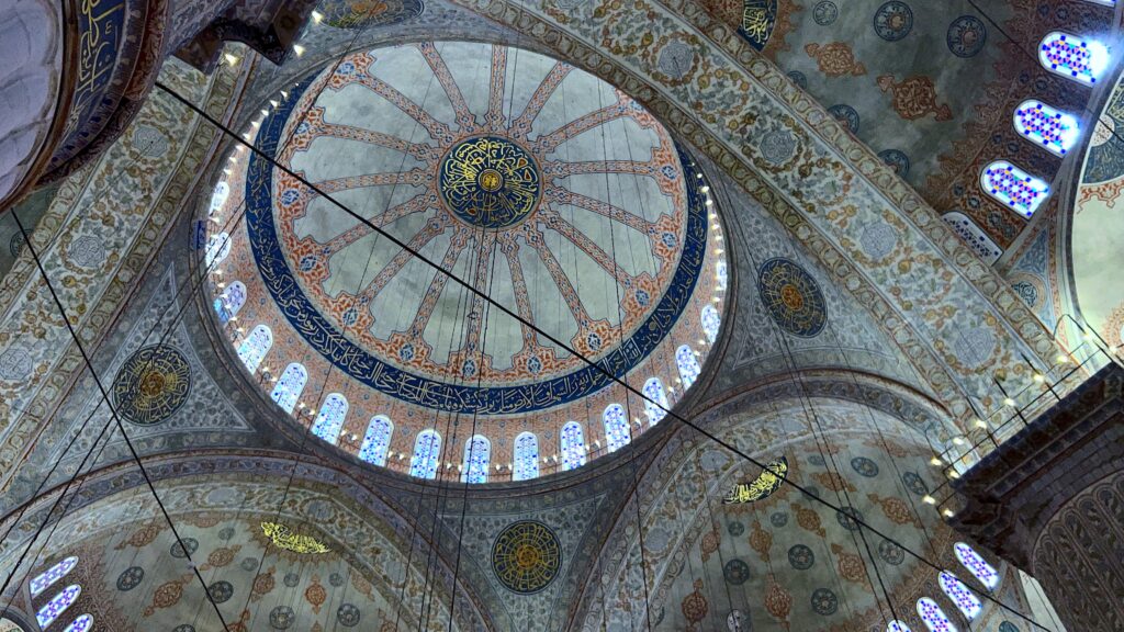 Ceiling of The Blue Mosque in Istanbul