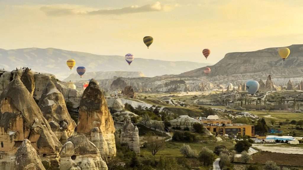 Balloons above Cappadocia