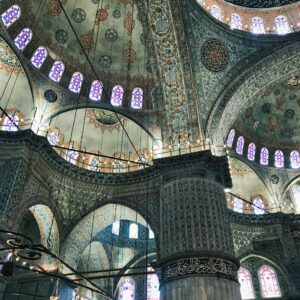 Ceiling of The Blue Mosque in Istanbul