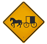 mennonite crossing sign
